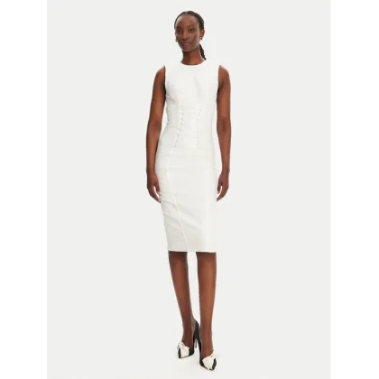 Zdjęcie Elisabetta Franchi Sukienka koktajlowa AB76252E2 360 Biały Slim Fit