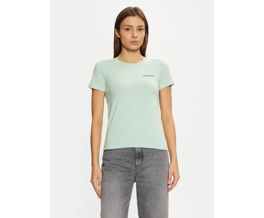 obrazek 1 Guess Jeans T-Shirt W4YI02 J1314 Zielony Regular Fit