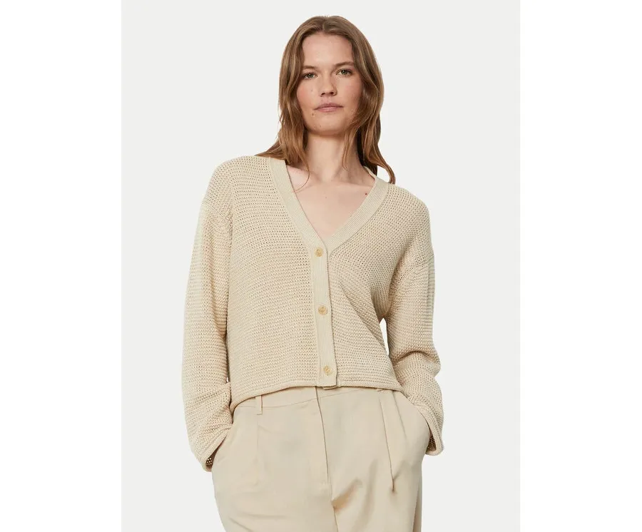 obrazek 1 Marc O'Polo Kardigan 406 6059 61259 Beżowy Regular Fit