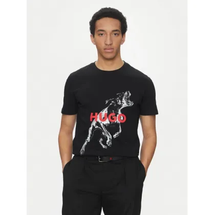 Zdjęcie Hugo T-Shirt Deyladec 50530607 Czarny Oversize HUGO