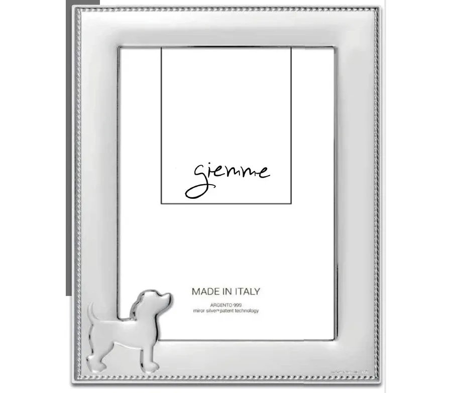 picture 1 Silver photo frame 10x15 cm decorated with a dog motif