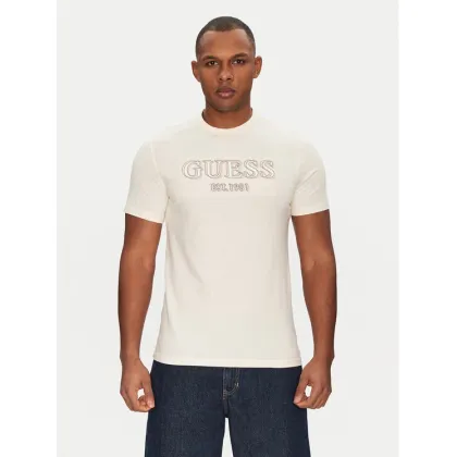 Zdjęcie Guess T-Shirt M5GI07 I3Z14 Écru Slim Fit