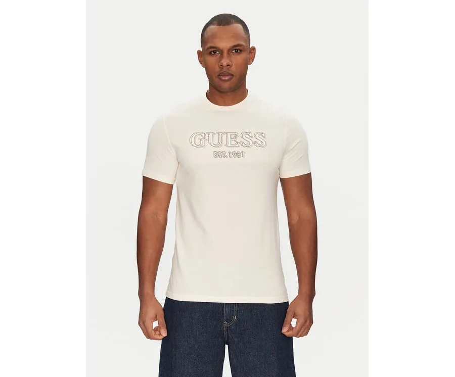 obrazek 1 Guess T-Shirt M5GI07 I3Z14 Écru Slim Fit