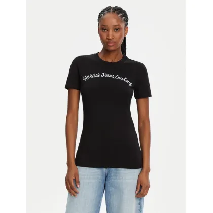 Zdjęcie Versace Jeans Couture T-Shirt 78HAHC08 Czarny Slim Fit