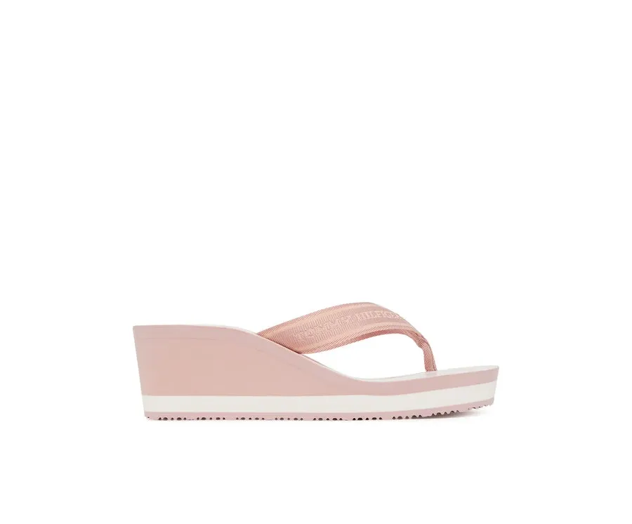 obrazek 1 Tommy Hilfiger Japonki Th Stripes Wedge Beach Sandal FW0FW08521 Różowy