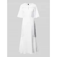 Zdjęcie Sukienka midi z mieszanki wiskozy i lnu z wycięciem w kształcie łezki