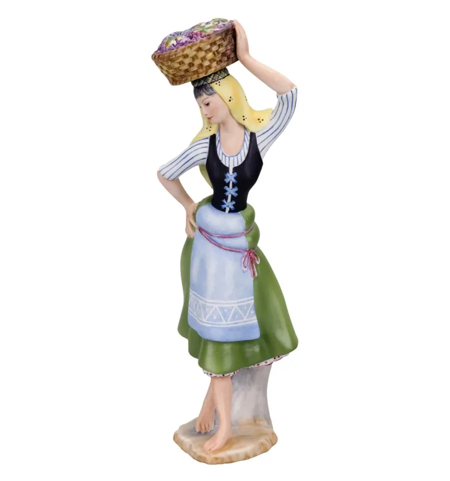 obrazek 1 Stylowa porcelanowa figurka kobiety Douro Litoral z serii „Kostiumy regionalne” - Vista Alegre