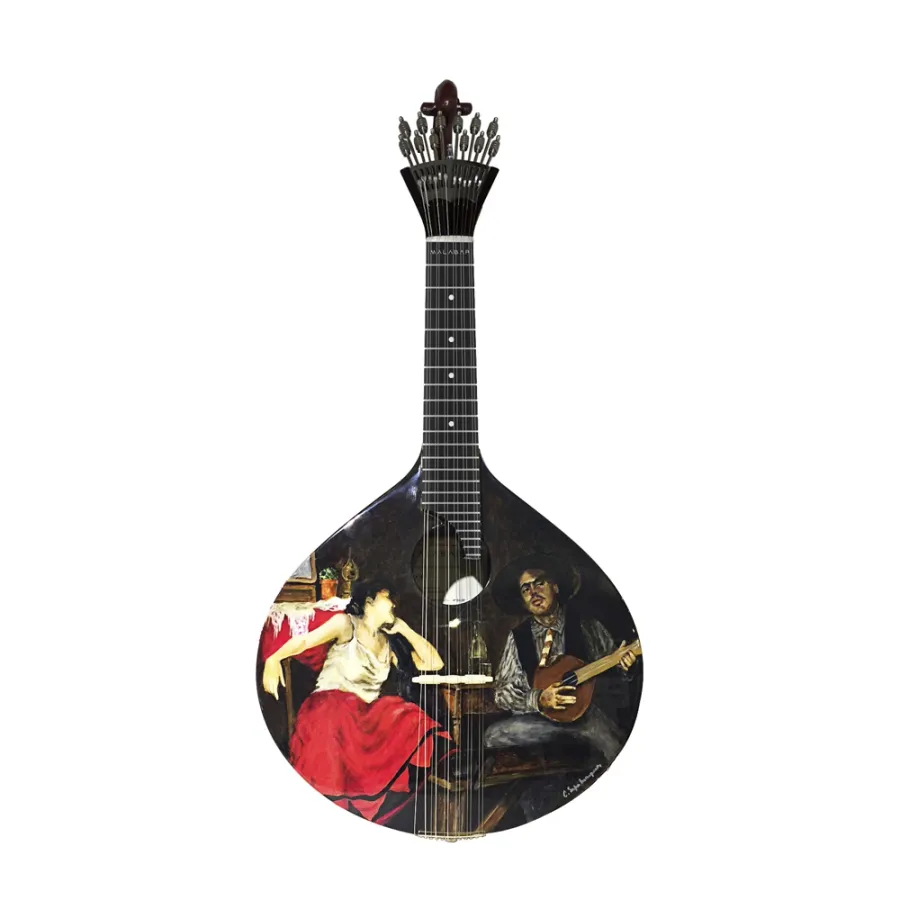 picture 3 Exclusive guitar made out of manually painted wood - Malabar