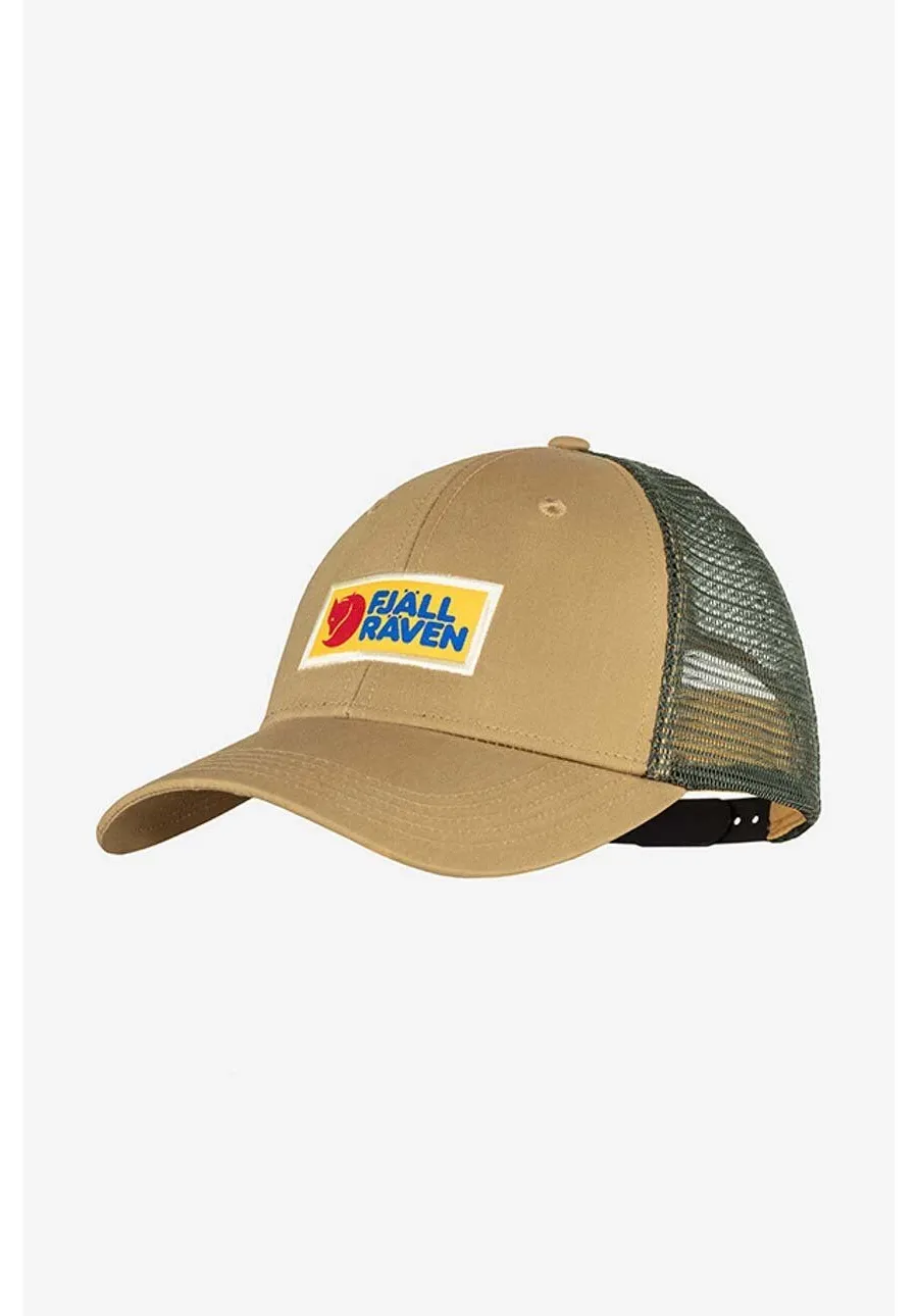 obrazek 1 Fjallraven czapka z daszkiem  Vardag kolor brązowy z aplikacją F78139.232-232