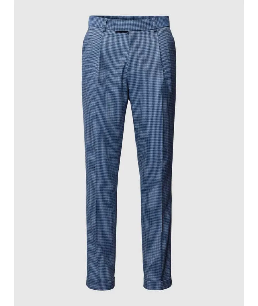 obrazek 1 Spodnie materiałowe o kroju regular fit w pepitkę