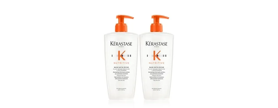 obrazek 1 Kérastase Nutritive Bain Satin Riche Duo Bundles Szampon do włosów 2 x 500 ml