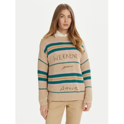 Zdjęcie Weekend Max Mara Sweter Angus 2515361211 Beżowy Regular Fit