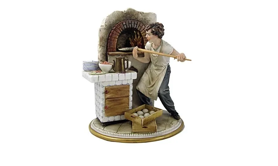 obrazek 1 Włoska porcelanowa figurka wypiekacza pizzy