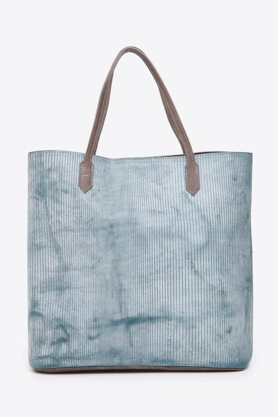 obrazek 3 Stylowa błękitna shopperka wykonana ze skóry - Terrida