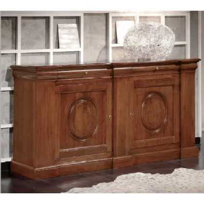 Zdjęcie Kredens wysoki z koroną, 2 drzwi, 2 szuflady w klasycznym stylu - Fratelli Mirandola