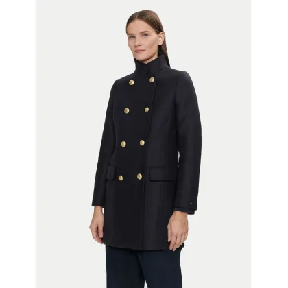 Zdjęcie Tommy Hilfiger Płaszcz wełniany WW0WW42732 Granatowy Regular Fit