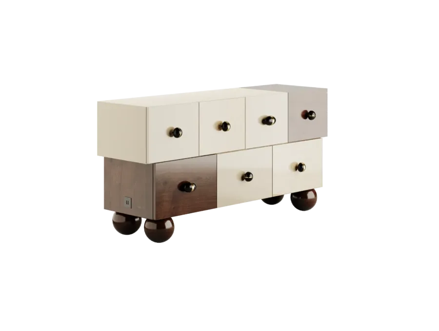 obrazek 2 Designerska komoda z siedmioma szufladami