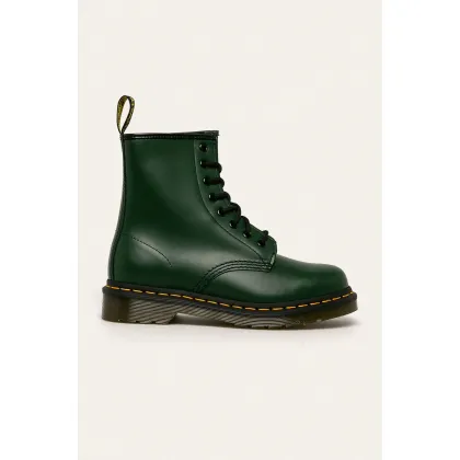 Zdjęcie Dr. Martens workery skórzane 1460 kolor zielony na płaskim obcasie DM11822207