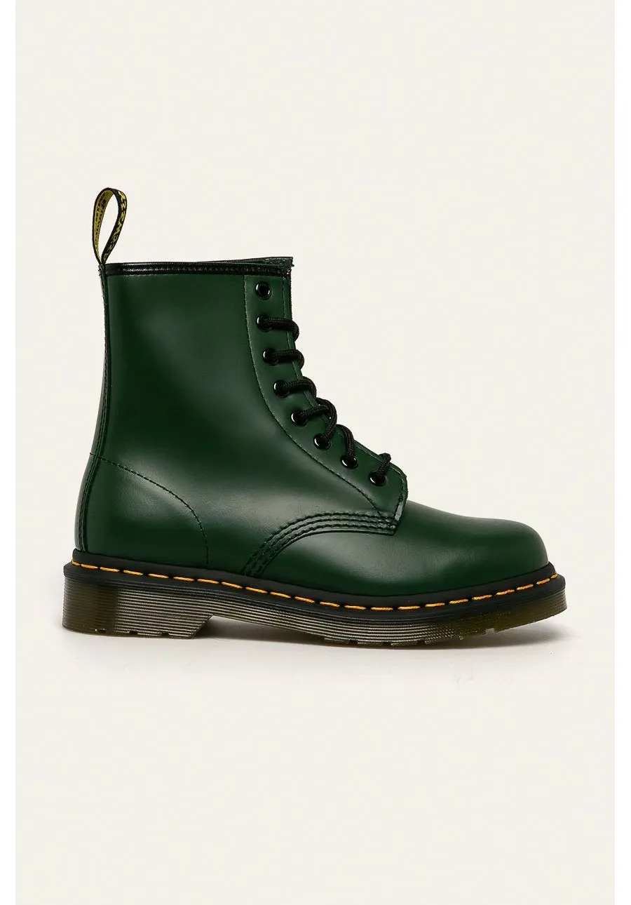 obrazek 1 Dr. Martens workery skórzane 1460 kolor zielony na płaskim obcasie DM11822207
