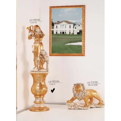 Picture Column dedicated to the figure of an Arab woman with a panther, 188 cm - Valle d'oro Patchi