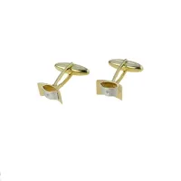 Zdjęcie Spinki do mankietów z amerykańskim zatrzaskiem i diamentami o masie 0,01 ct