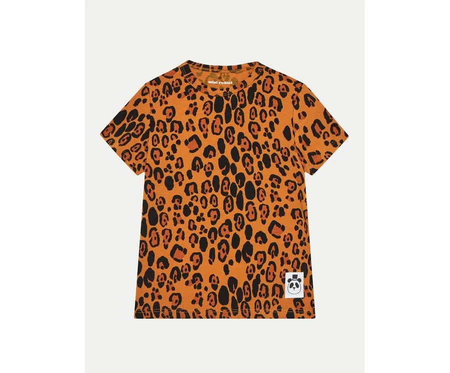 obrazek 1 Mini Rodini T-Shirt Basic Leopard 1000000213 Brązowy Regular Fit MINI RODINI