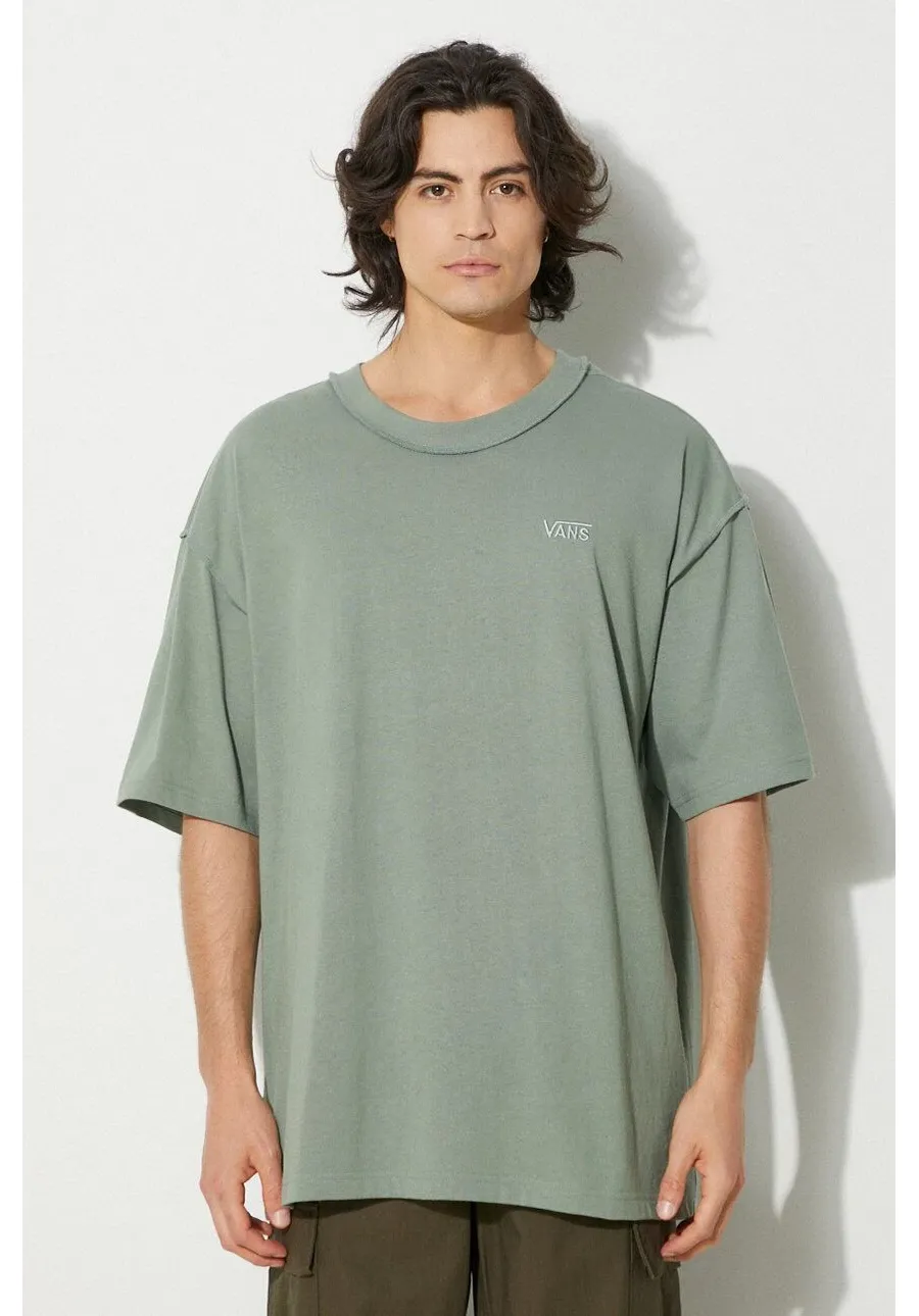 obrazek 1 Vans t-shirt bawełniany Premium Classics LX męski kolor zielony gładki VN000GBYE8A1