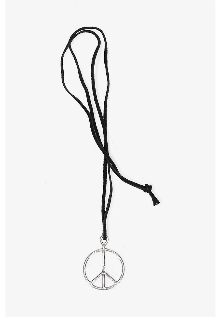 obrazek 1 Needles naszyjnik Peace Pendant - Deer Cord LQ015.SILVER-Black