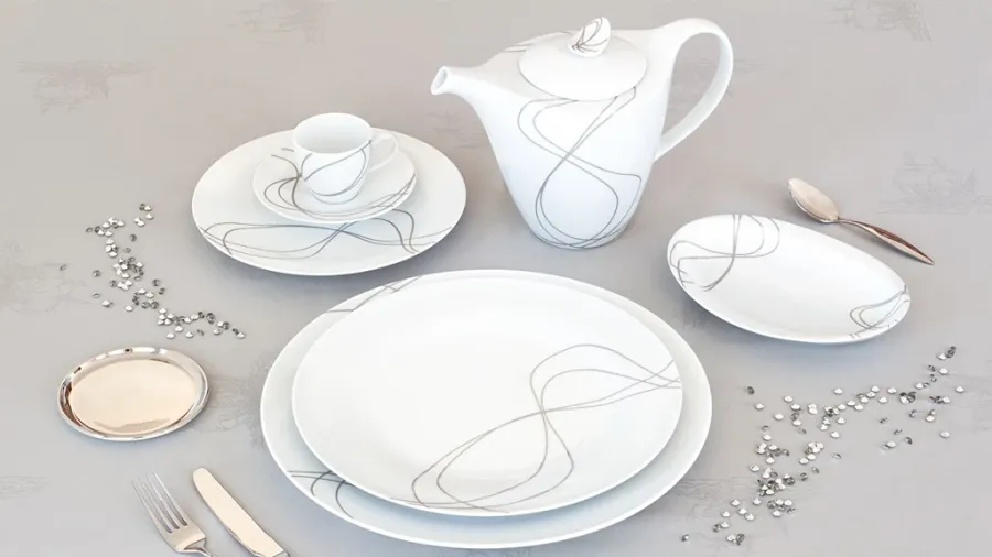 obrazek 2 Unikalna porcelanowa zastawa stołowa 68 el. - Porcel