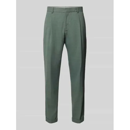 Zdjęcie Spodnie do garnituru o kroju tapered fit z zakładkami w pasie model ‘Luis’