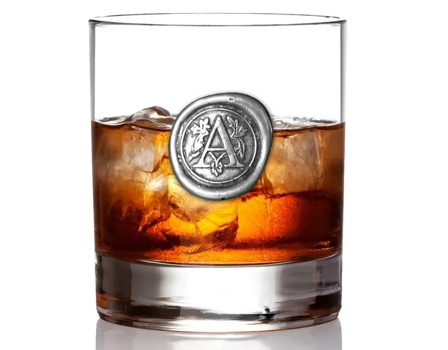 obrazek 1 Elegancka szklanka do whisky z inicjałem literki 