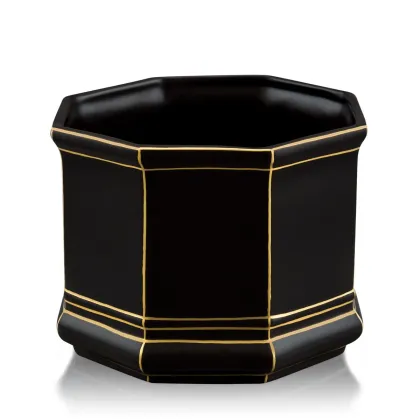 Zdjęcie Ceramiczny ośmiokątny dekoracyjny pojemnik na doniczkę – Ahura