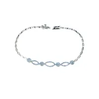 Picture Brilliant chain bracelet with graded zircons