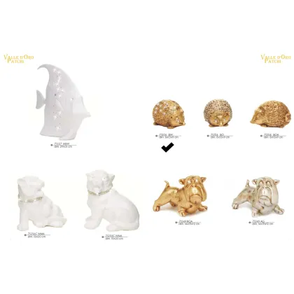 Picture Golden hedgehog with rhinestones - Valle d'oro Patchi