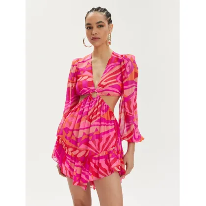 Zdjęcie Nissa Sukienka letnia RC14805 Różowy Regular Fit