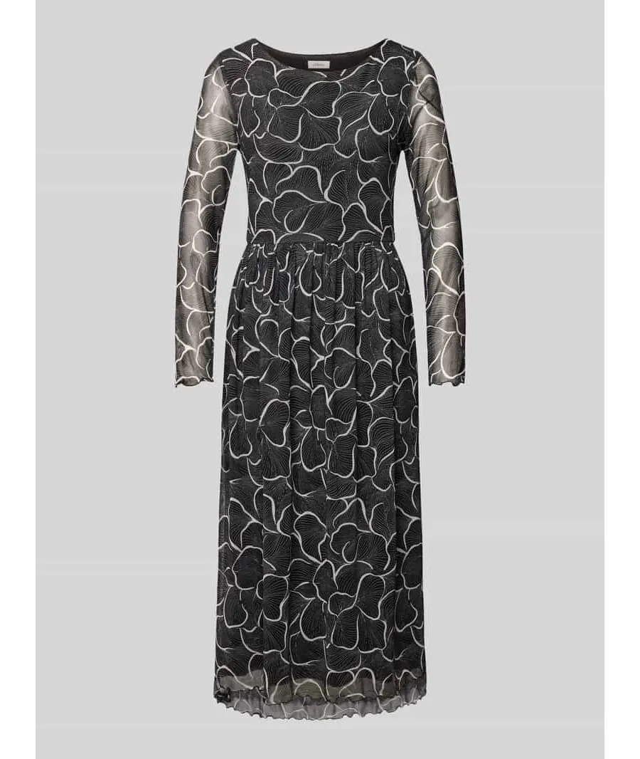 obrazek 1 Sukienka z siateczki o kroju regular fit z dekoltem w łódkę