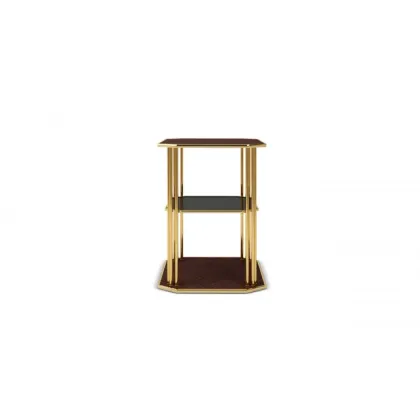 Picture Designer table - polished brass structure - Porus Studio