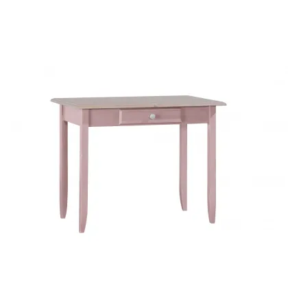 Zdjęcie Dziewczęce biurko z szufladą lakierowane z różowym wykończeniem - Zanini
