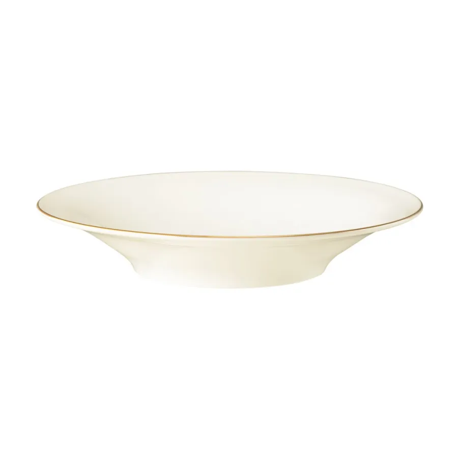 obrazek 1 Talerz głęboki do zupy z porcelany 22,5 cm zdobiony złotą obwódką - Seltmann Weiden