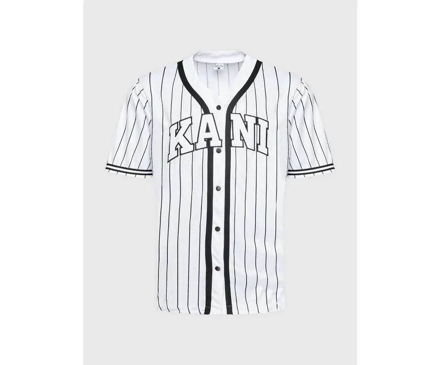obrazek 1 Karl Kani T-Shirt Serif Pinstripe Baseball 6033361 Biały Relaxed Fit