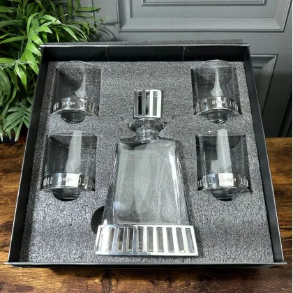 Zdjęcie Zestaw do whisky Monaco - karafka + 4 szklanki