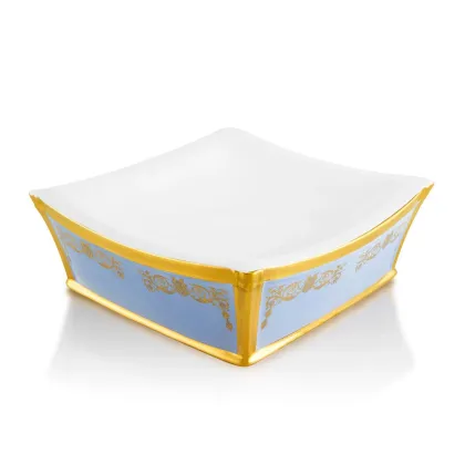 Picture Ceramic decorative square bowl with gold ornaments - Ahura