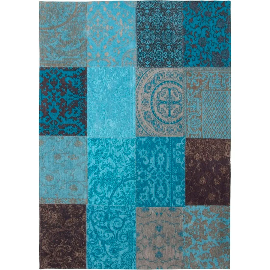 obrazek 1 Ekskluzywny turkusowy dywan patchwork - TURQUOISE 8105