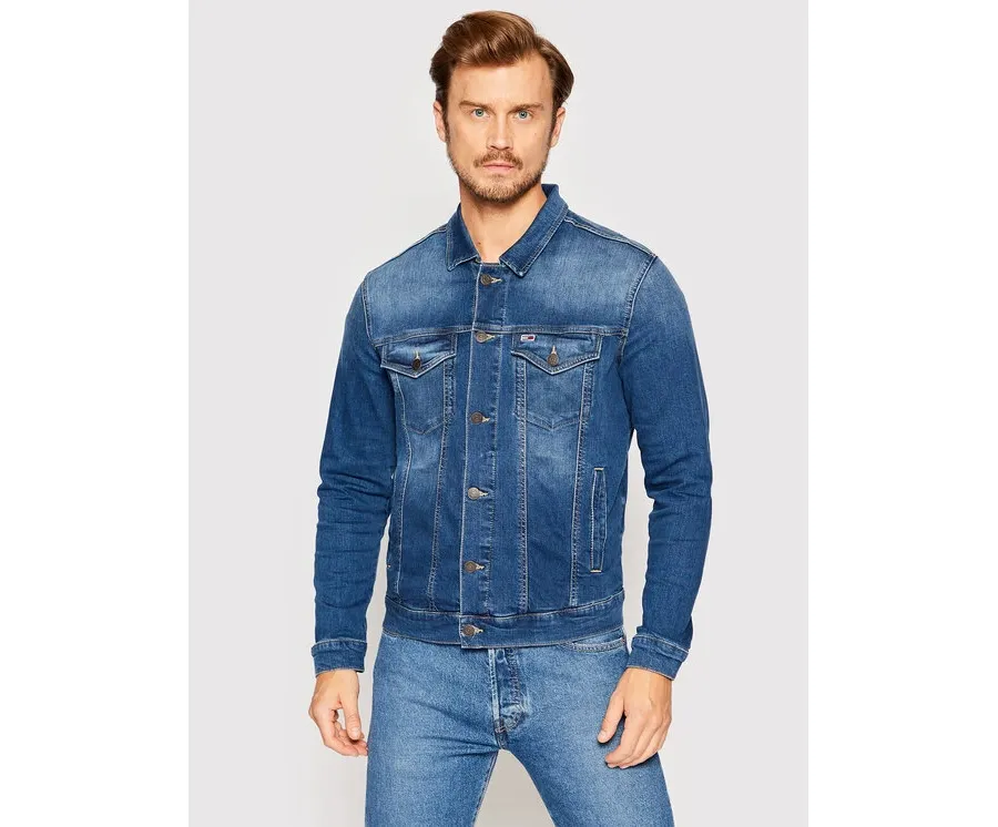 obrazek 1 Tommy Jeans Kurtka jeansowa DM0DM10244 Niebieski Regular Fit