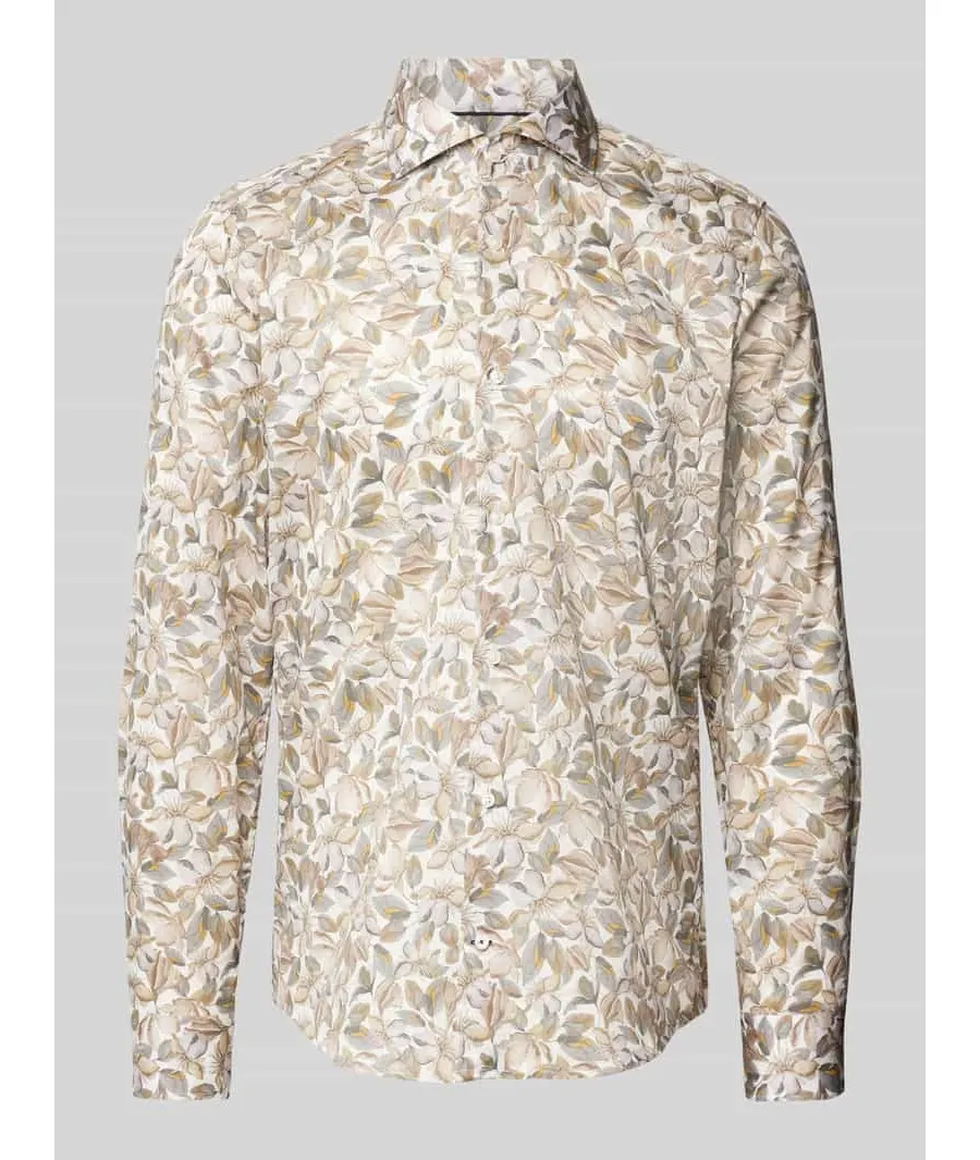 obrazek 1 Koszula biznesowa o kroju slim fit ze wzorem na całej powierzchni