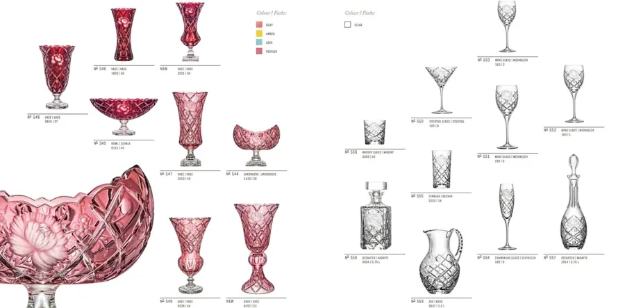 obrazek 3 Kryształowa szklanka z delikatnym kwiatowym wzorem - Luxury Products