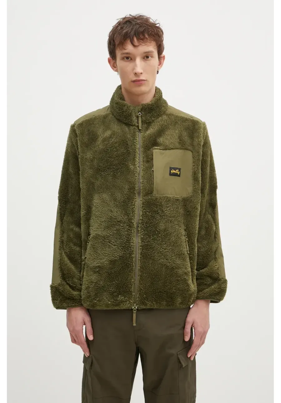 obrazek 1 Stan Ray bluza polarowa kolor zielony gładka AW2406646