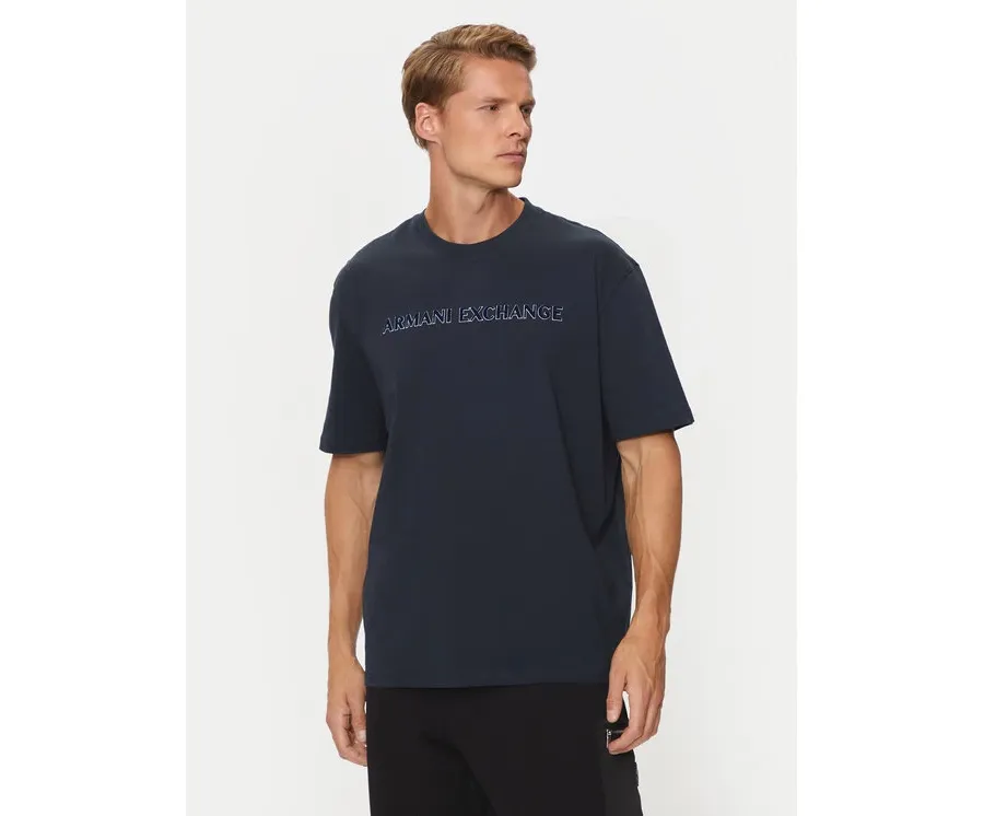 obrazek 1 Armani Exchange T-Shirt 6DZTBD ZJ3VZ 1510 Granatowy Regular Fit