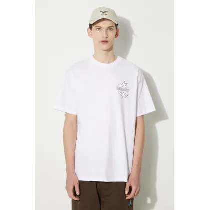 Zdjęcie Carhartt WIP t-shirt bawełniany Ablaze męski kolor biały z nadrukiem I033639.00AXX