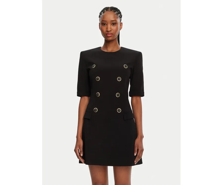 obrazek 1 Balmain Sukienka koktajlowa DF1R7330VB00 Czarny Regular Fit
